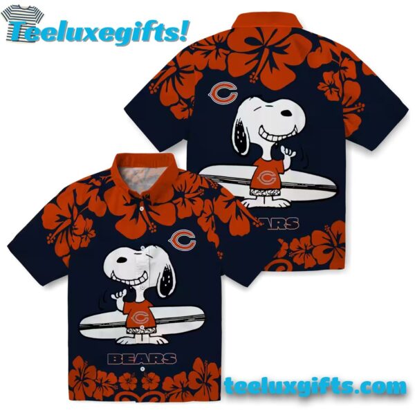 Chicago Bears Snoopy Surf Hawaiian 1