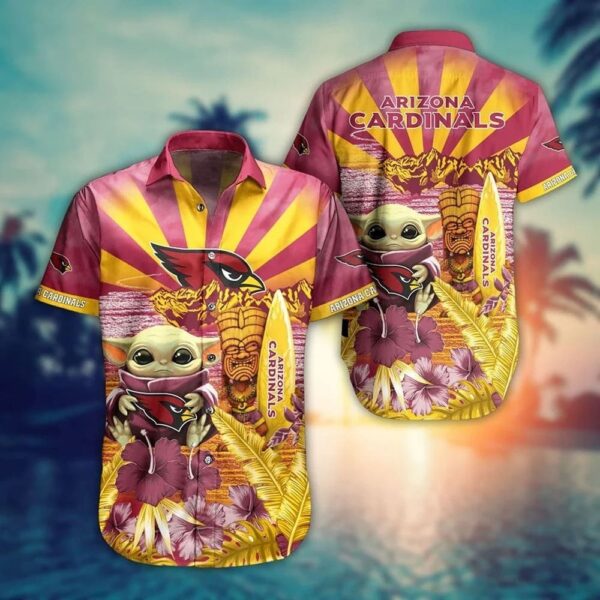 NFL Arizona Cardinals Baby Yoda Style Summer Collection Trendy Aloha Hawaiian 1
