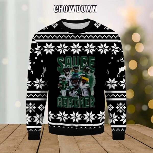 NFL Sauce Gardner New York Jets Ugly Sweater 1