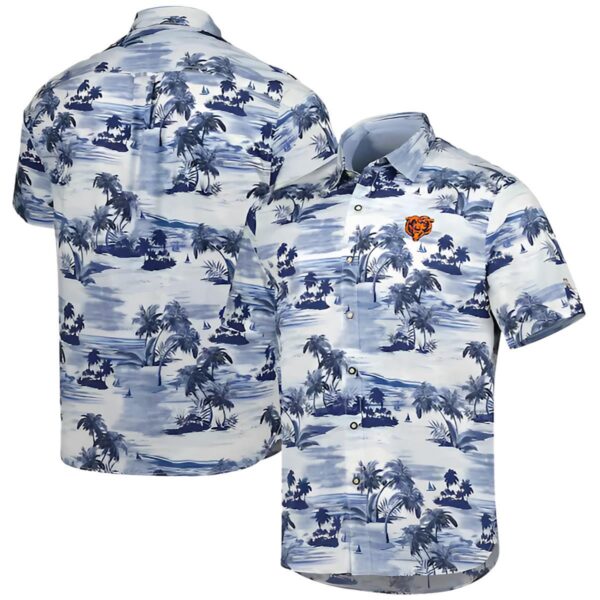 Tommy Bahama Navy Chicago Bears Hawaiian Shirt Tropical Horizons Butt 1