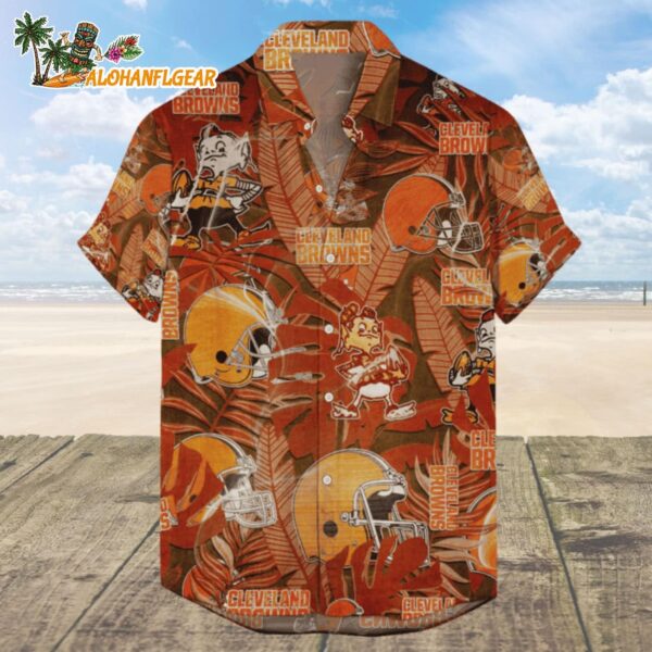 Cleveland Browns Hawaiian Retro Logo Revolution NFL Aloha 2025 1
