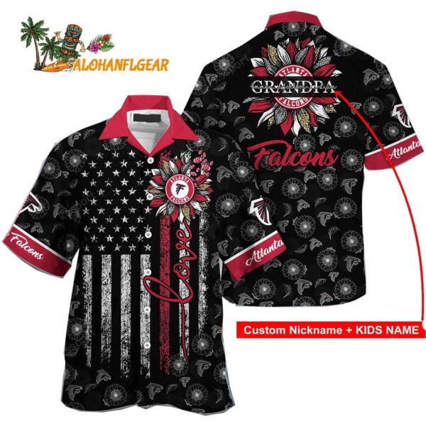 Personalized Atlanta Falcons Sunflower For Mother Day Father Day Hawaiian 1