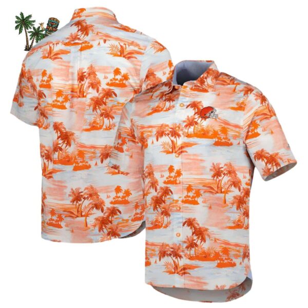 Tommy Bahama Orange Mens Cleveland Browns Hawaiian 1