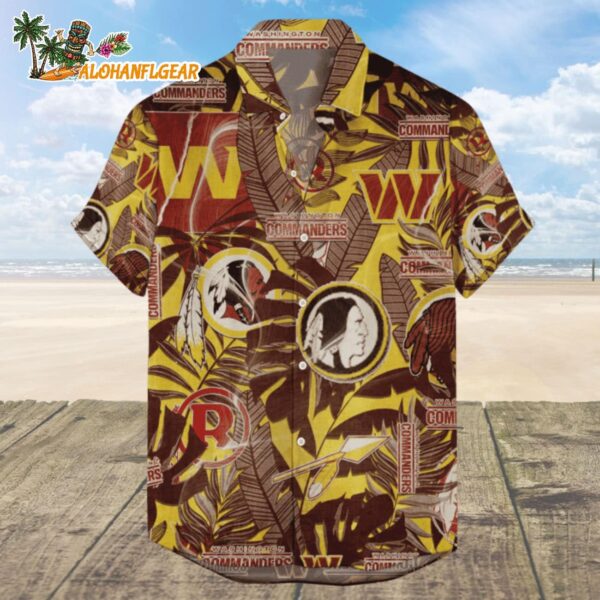Washington Commanders Hawaiian Retro Logo Revolution NFL Aloha 2025 1