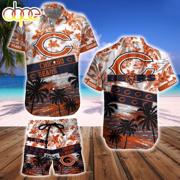 Chicago Bears NFL Summer Hawaiian Shirt And Beach Short 1