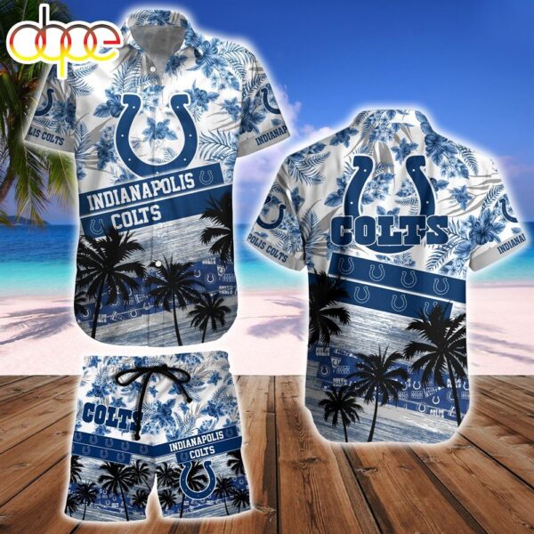 Indianapolis Colts NFL Summer Hawaiian Shirt And Beach Short 1