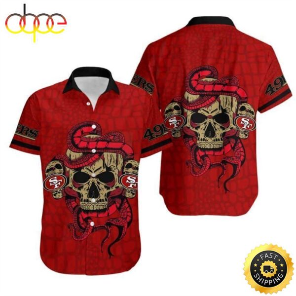 NFL San Francisco 49ers Hawaiian Snake And Skull