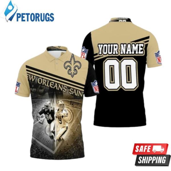 New Orleans Saints Nfl Season Nfc South Champions Cameron Jordan 94 Drew Bree 9 Legends Personalized Polo 1