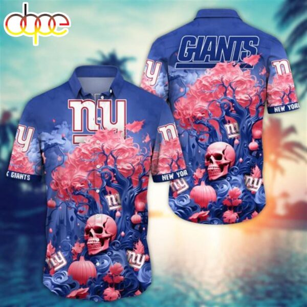 New York Giants Halloween Skull Pumpkin – NFL Hawaiian 1