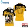 Pittsburgh Steelers Great Players Nfl Season American Flag Black And Yellow Personalized Polo 1