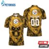 Pittsburgh Steelers Nfl Fan Skull Personalized Polo 1