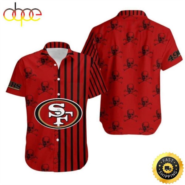 Stripes And Skull NFL San Francisco 49ers Hawaiian 1