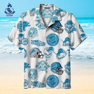 Amazing Detroit Lions Nfl Hawaiian Graphic Print Short Sleeve Hawaiian Shirt