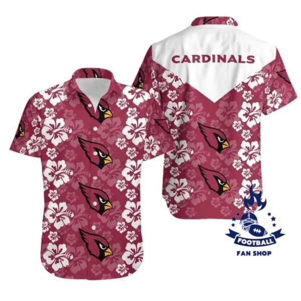 Arizona Cardinals Flowers Hawaiian Shirt NFL Hawaiian Shirt 1