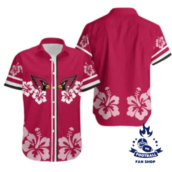 Arizona Cardinals Hibiscus Flower Hawaiian Shirt NFL Hawaiian Shirt 1