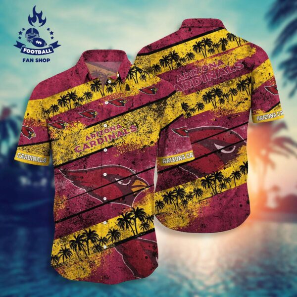 Arizona Cardinals NFL Aloha Vintage Art Hawaiian Shirt NFL Hawaiian Shirt 1