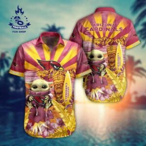Arizona Cardinals NFL Baby Yoda Style Hawaiian Shirt