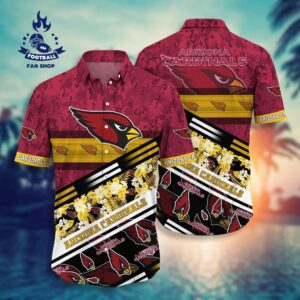 Arizona Cardinals NFL Camo Pattern Hawaiian Shirt