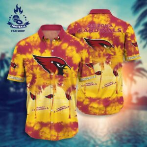 Arizona Cardinals NFL Fire Pattern Hawaiian Shirt
