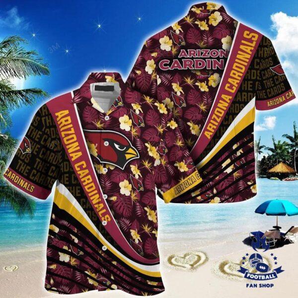 Arizona Cardinals NFL Hibiscus Pattern Hawaiian Shirt NFL Hawaiian Shirt 1