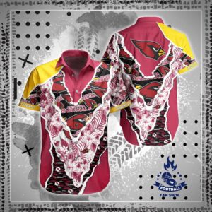 Arizona Cardinals NFL Magic Pattern Hawaiian Shirt, NFL Hawaiian Shirt_1