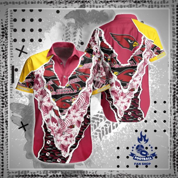 Arizona Cardinals NFL Magic Pattern Hawaiian Shirt NFL Hawaiian Shirt 1
