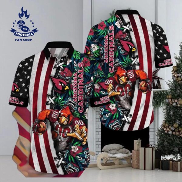 Arizona Cardinals NFL Mascot Aloha Summer Hawaiian Shirt NFL Hawaiian Shirt
