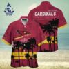 Arizona Cardinals NFL Palm Leaves Pattern Summer Hawaiian Shirt NFL Hawaiian Shirt