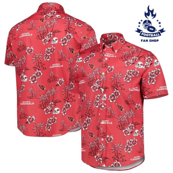 Arizona Cardinals NFL Red Background Hawaiian Shirt