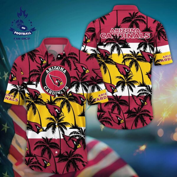 Arizona Cardinals NFL Tree Summer Pattern Hawaiian Shirt NFL Hawaiian Shirt