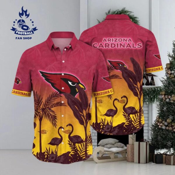 Arizona Cardinals NFL Tropical Flora Gift For Fans Hawaiian Shirt NFL Hawaiian Shirt