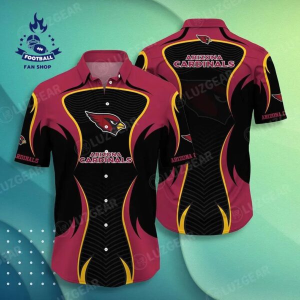 Arizona Cardinals Nfl Hawaii Beach Shirt Summer Short Sleeve Button Down Hawaiian Shirt NFL Hawaiian Shirt 1