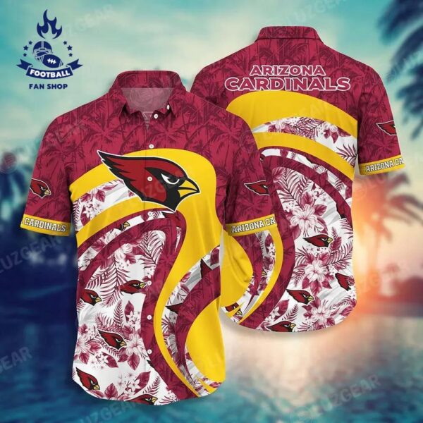 Arizona Cardinals Nfl Hawaii Shirt Graphic Floral Tropical Patterns This Summer Hawaiian Shirt NFL Hawaiian Shirt 1