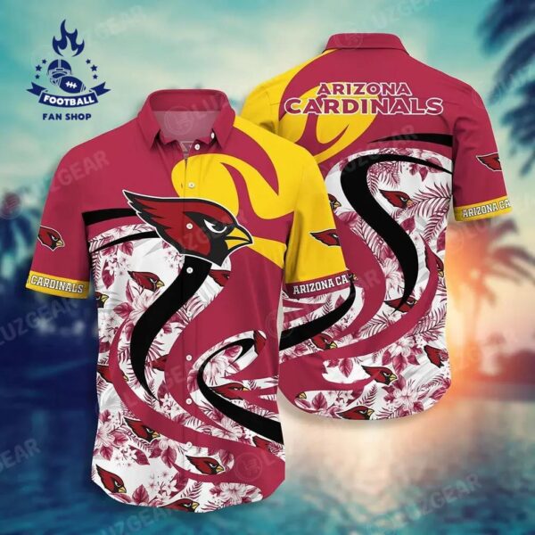 Arizona Cardinals Nfl Hawaii Shirt Tropical Patterns Graphic This Summer Hawaiian Shirt For Fan Nfl NFL Hawaiian Shirt 1