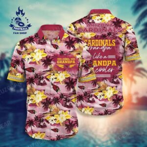 Arizona Cardinals Nfl Hawaiian Shirt For Grandparent New Trending Beach Shirt