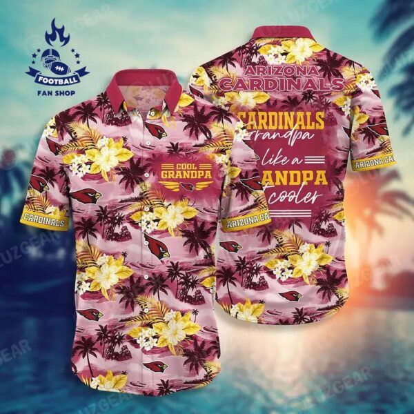 Arizona Cardinals Nfl Hawaiian Shirt For Grandparent New Trending Beach Shirt NFL Hawaiian Shirt 1
