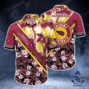 Arizona Cardinals Nfl Hawaiian Shirt Graphic Tropical Patterns New Trend Summer For Nfl Football Fans