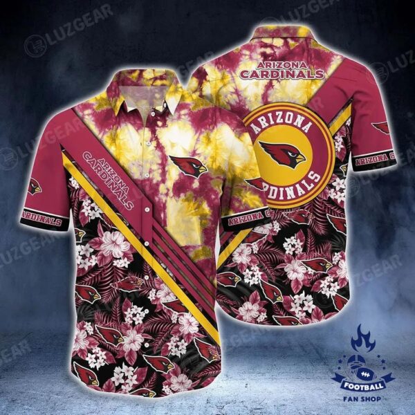 Arizona Cardinals Nfl Hawaiian Shirt Graphic Tropical Patterns New Trend Summer For Nfl Football Fans NFL Hawaiian Shirt 1