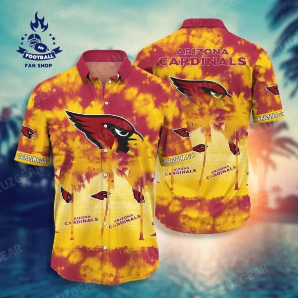 Arizona Cardinals Nfl Hawaiian Shirt Tropical Patterns Graphic Short Sleeve Hot Trend Summer Gift For Fans