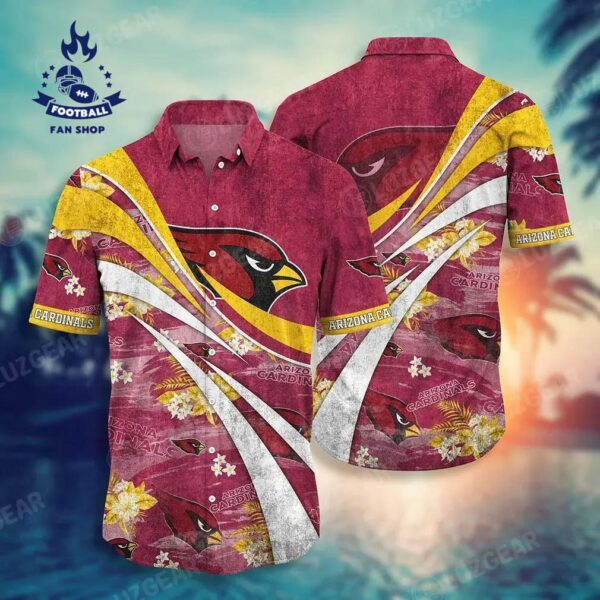 Arizona Cardinals Nfl Summer Hawaiian Shirt Floral Pattern Graphic For Football Nfl