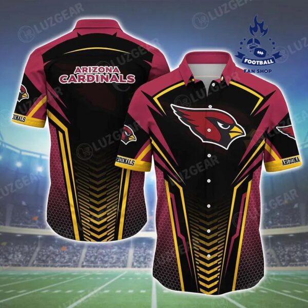 Arizona Cardinals Nfl Team Football Beach Shirt Summer Button Down Hawaiian Shirt