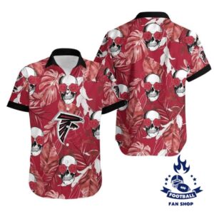 Atlanta Falcons Coconut Leaves And Skulls Hawaii Shirt Summer Collection