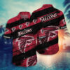 Atlanta Falcons Grunge Stripes Hawaiian 1