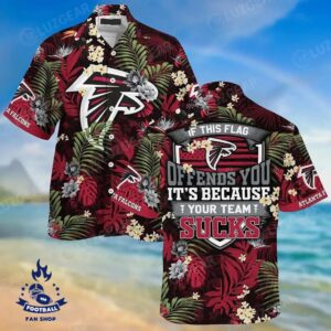 Atlanta Falcons Hawaiian Shirt With Tropical Patterns
