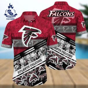 Atlanta Falcons NFL Camo Summer Pattern Hawaiian Shirt