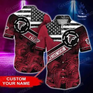 Atlanta Falcons NFL Coconut Trees Beach Vacation Hawaiian Shirt