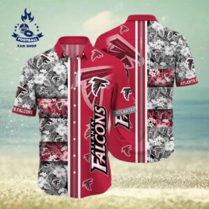 Atlanta Falcons NFL Flower Pattern Aloha Summer Vacation Gift Hawaiian Shirt