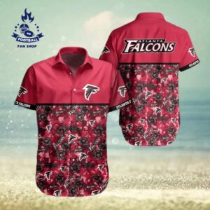 Atlanta Falcons NFL Flowers Pattern Beach Lovers Gift Hawaiian Shirt