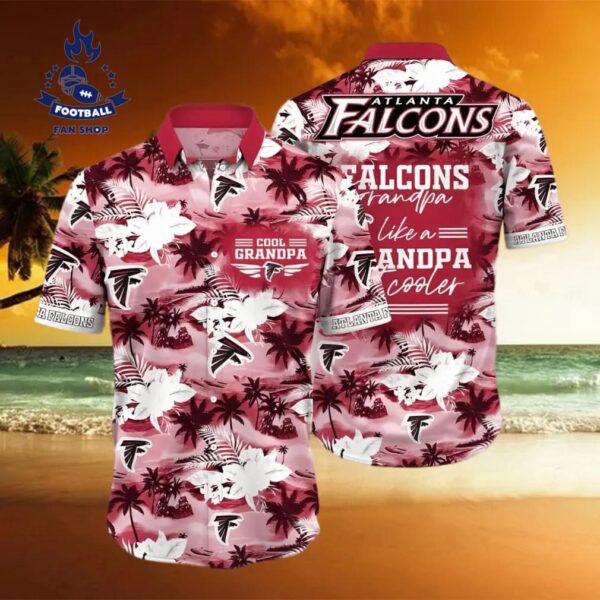 Atlanta Falcons NFL Granpa Like A Granpa But Cooler Hawaiian Shirt NFL Hawaiian Shirt
