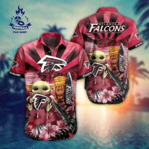 Atlanta Falcons Nfl Baby Yoda Hawaiian Shirt Style Summer Trending For Men Women
